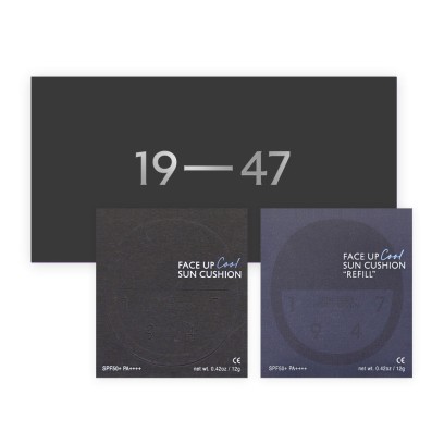 1947 나인틴 포티세븐 페이스업 쿨 선쿠션 본품+리필 기프트세트 블랙