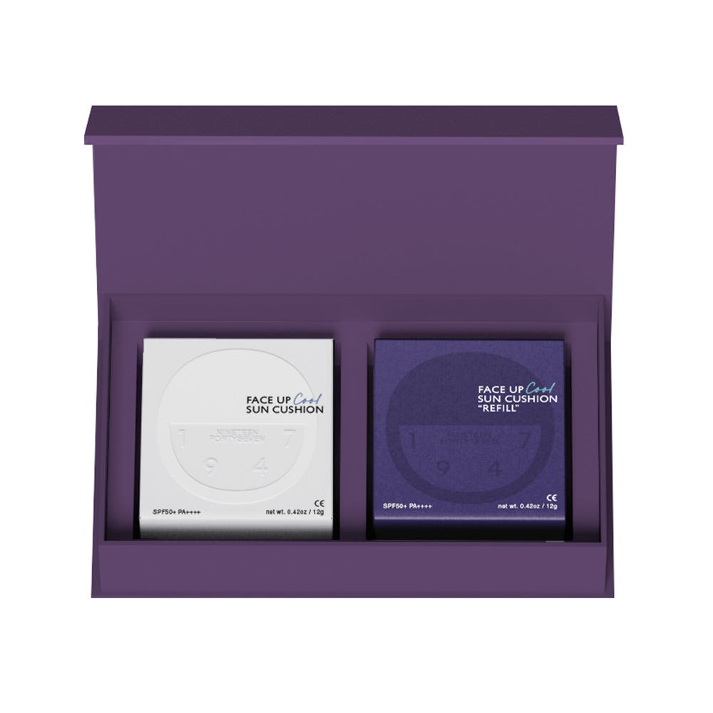1947 나인틴 포티세븐 페이스업 쿨 선쿠션 본품+리필 기프트세트 화이트