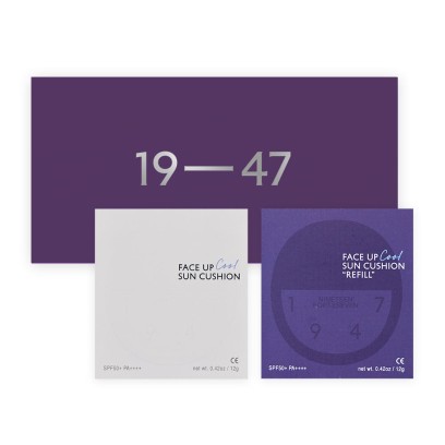 1947 나인틴 포티세븐 페이스업 쿨 선쿠션 본품+리필 기프트세트 화이트