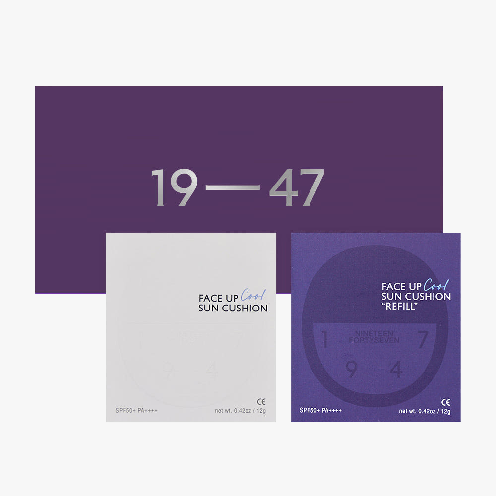 1947 나인틴 포티세븐 페이스업 쿨 선쿠션 본품+리필 기프트세트 화이트