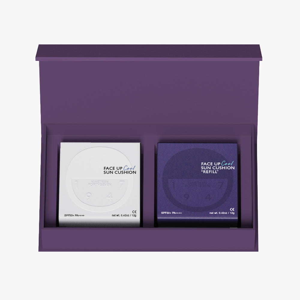 1947 나인틴 포티세븐 페이스업 쿨 선쿠션 본품+리필 기프트세트 화이트