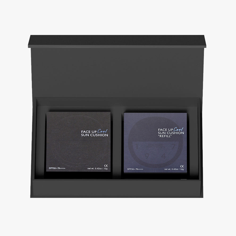 1947 나인틴 포티세븐 페이스업 쿨 선쿠션 본품+리필 기프트세트 블랙
